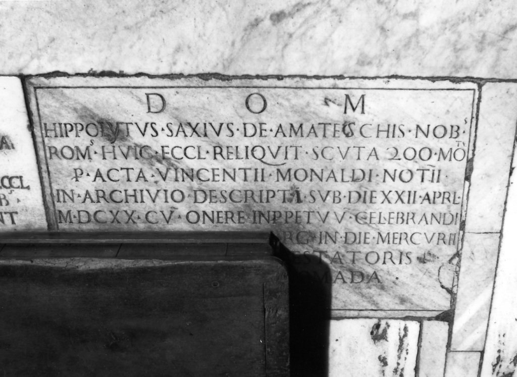 lapide - ambito romano (sec. XVII)